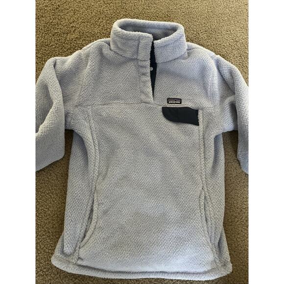 Patagonia Girls' Re-Tool Snap-T® Pullover Size XL Baby Blue - Pre-owned - Picture 2 of 4
